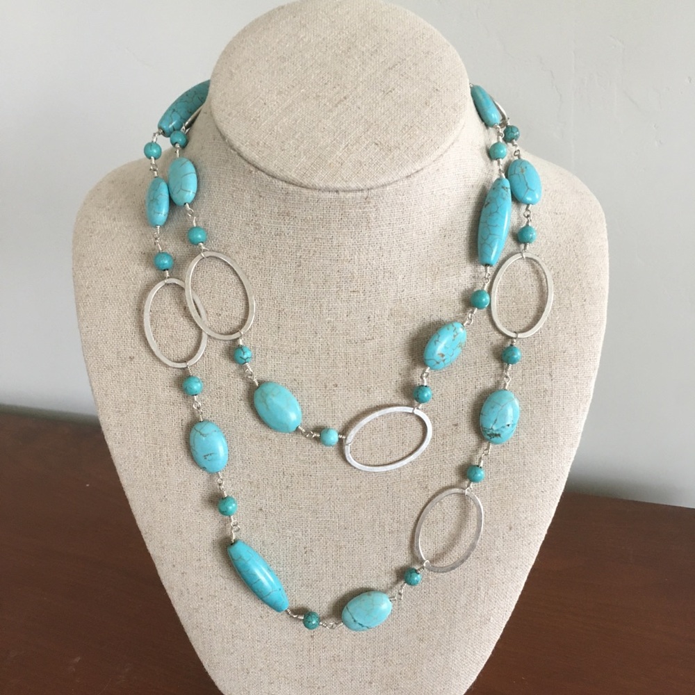 Stella & Dot Piper Cortez Turquoise Necklace